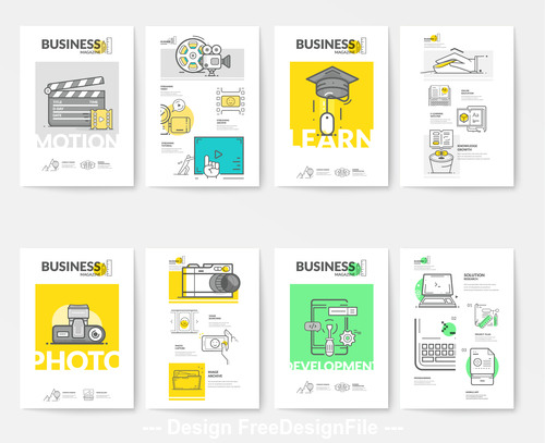 Business brochure cover template vector