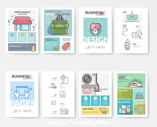 Business brochure template vector