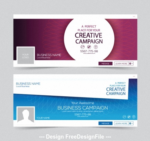 Business campaign banner vector
