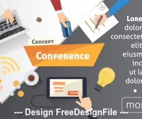 Business conference template illustration vector