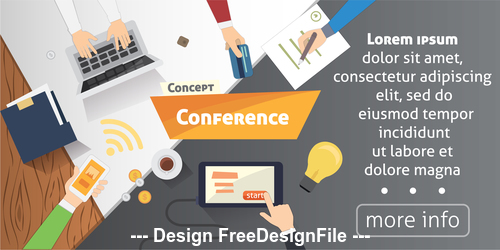 Business conference template illustration vector