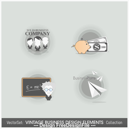 Business different labels vector