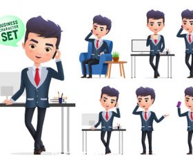 Business man cartoon illustration vector