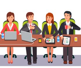 Business meeting template illustration vector