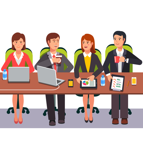 Business meeting template illustration vector
