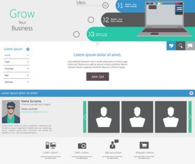 Business website templates vector