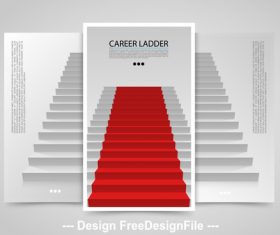 Career ladder vertical banners vector