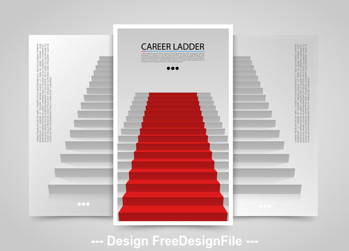 Career ladder vertical banners vector