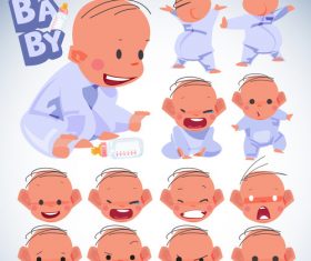 Cartoon babycharacter illustration vector