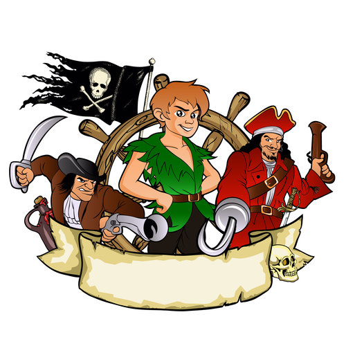 Cartoon character pirate illustration vector