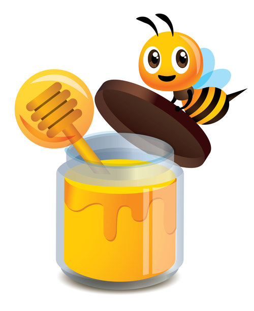 Cartoon hardworking bee vector