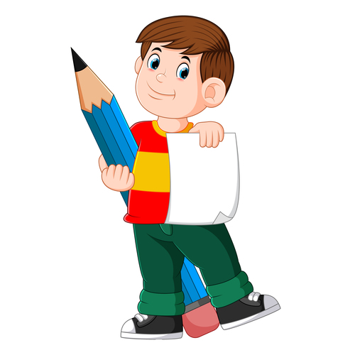 Cartoon illustration little boy vector