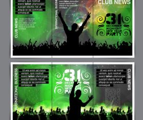 Celebration happy crowd green background vector