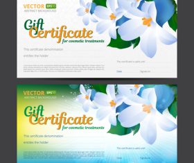 Certificate with flower background banner vector