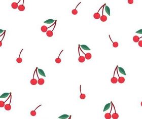 Cherry seamless background pattern vector