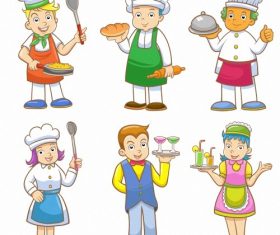 Child chef cartoon vector