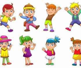 Children playing vector