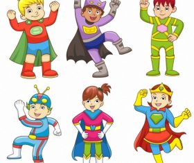 Childrens dress up cartoon character vector