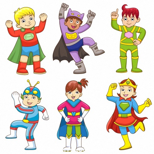 Childrens dress up cartoon character vector free download