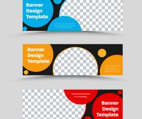 Circle color banner template design vector