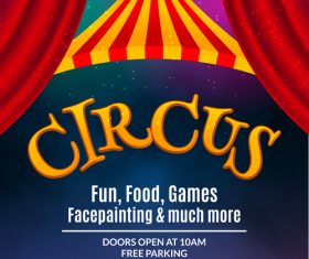 Circus show flyer vector