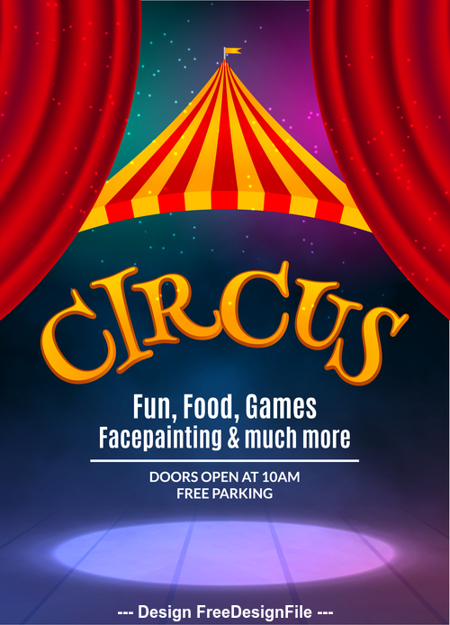 Circus show flyer vector
