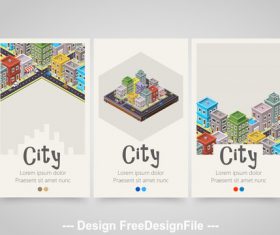 City vertical banners vector
