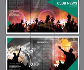 Club poster layout design vector