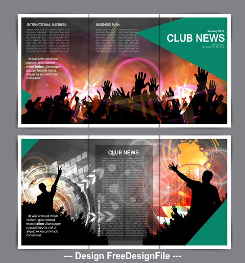 Club poster layout design vector