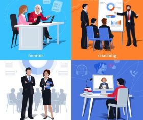 Coaching mentorship flat vector
