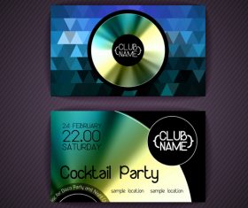Cocktail party flyer vector