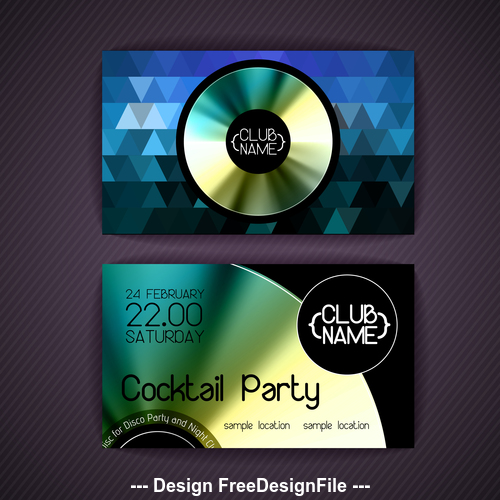 Cocktail party flyer vector