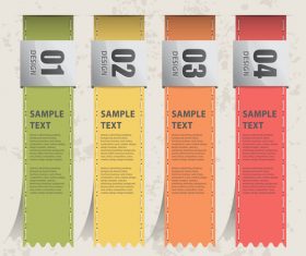 Color banner decorative information vector
