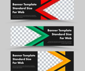 Color banner template design vector