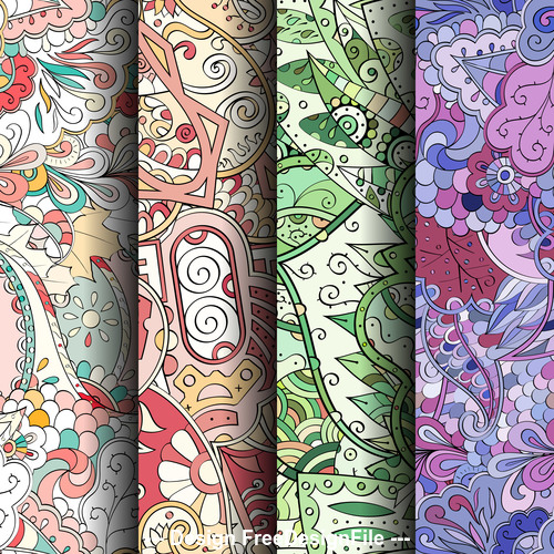 Color wallpaper seamless patterns vector