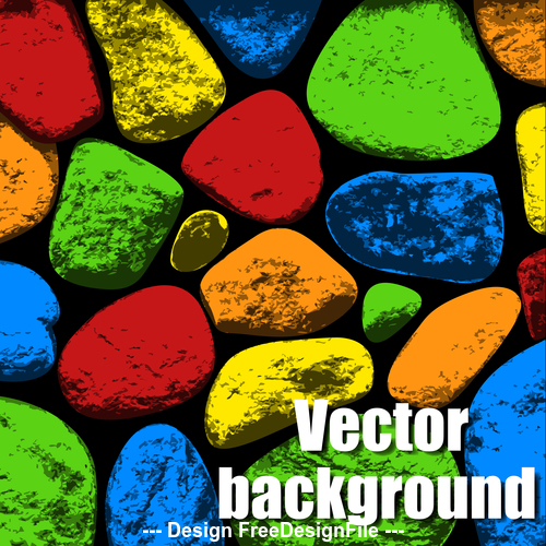 Colored stones background vector