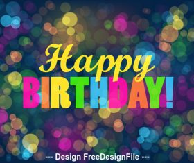 Colorful birthday background vector free download