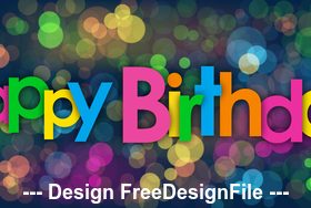 Colorful shiny background happy birthday vector 03