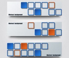 Colorful square banner vector