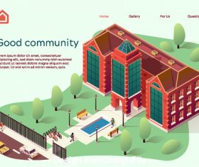 Community cartoon illustration vector