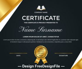 Company performance certificate vector