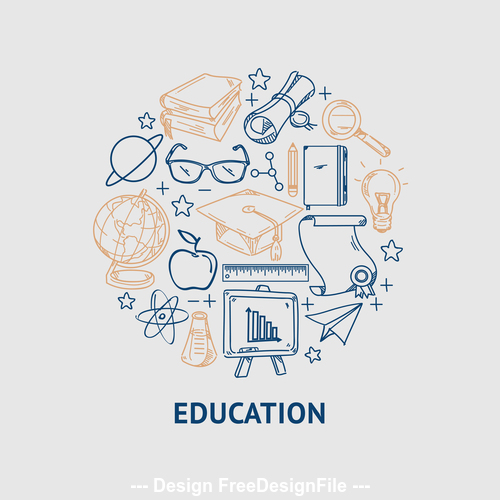 Concept education poster vector