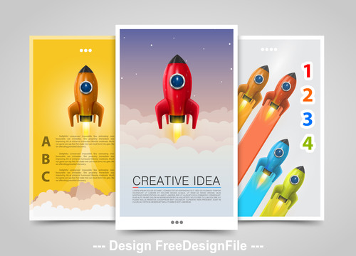 Creative idea vertical banners vector