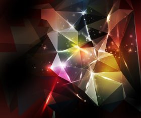 Dark background Abstract geometric bright light vector