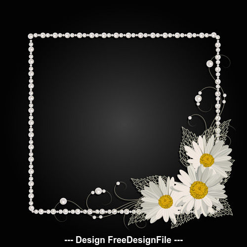 black and white border vector