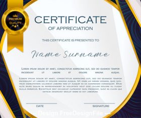 Dark border certificate template vector