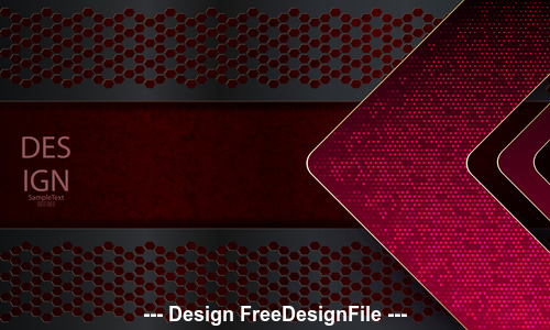 Dark red arrow metal background vector