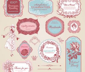 Decorative label vector
