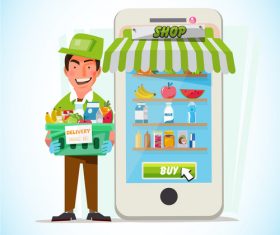 Delivery cartoon illustration vector