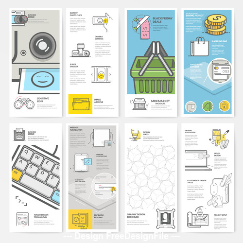 Design brochure cover template vector